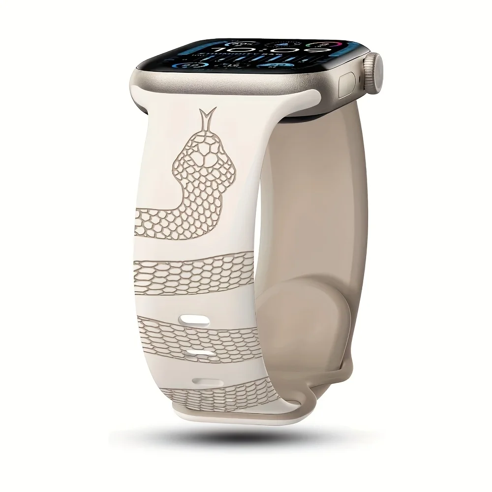 Leopardmuster-Armband für Apple Watch, 46 mm, 42 mm, 38 mm, 49 mm, 41 mm, 45 mm, 40 mm, 44 mm, Silikonarmband, iWatch Series 12, 11, 10, 9, 8, 7, 6, 5, 4, SE. – Detail 15