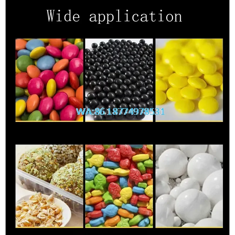 Wmwmnu 400mm Diameter Pot Polishing Rounding Drying Coating for Sugar Chocolate Coated Nut Peanut