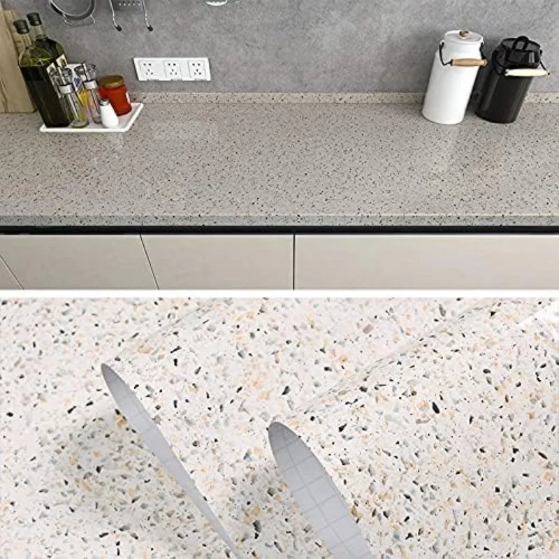 Glossy Granite Marble Peel and Stick Wallpaper  Kitchen Contact Paper Self Adhesive Removable Wallpaper for Bathroom Waterproof