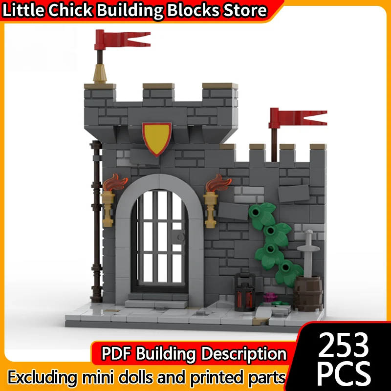 

Medieval Castle Model MOC Building Bricks Castle Gate Watch Post Modular Technology Children Holiday Gifts Assemble Toys Suit