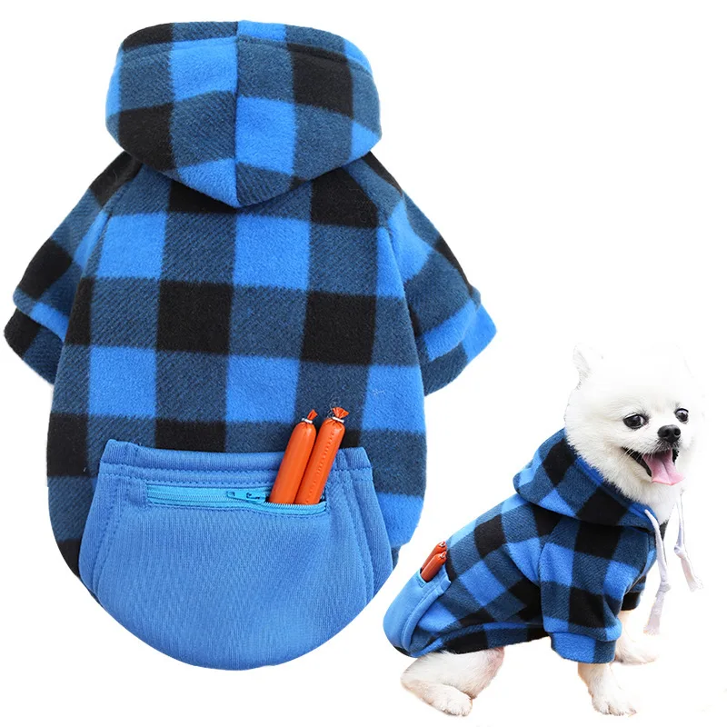 Winter Warm Pet Dog Clothes Soft Wool Dog Hoodies Outfit For Small Dogs Chihuahua Pug Sweater Clothing Puppy Cat Coat Jacket