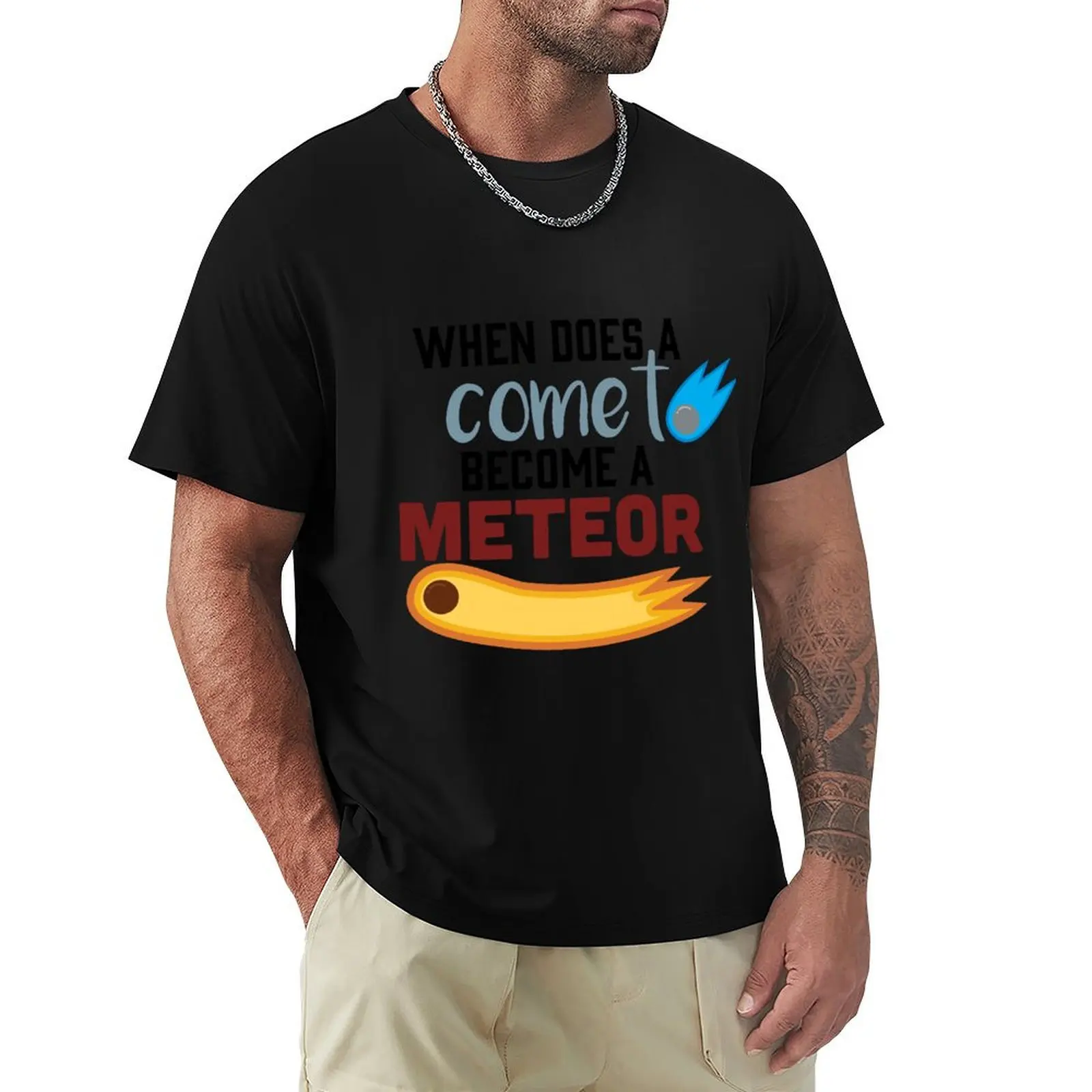 When does a comet become a meteor T-Shirt Classic Basic Casual T-Shirt