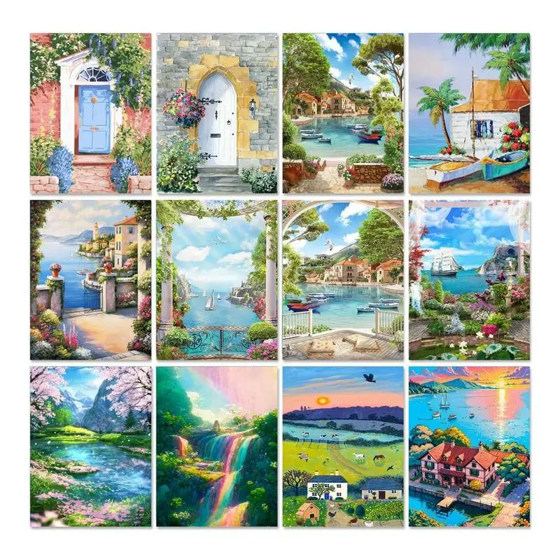 SDOYUNO Pictures By Number Night Scenery Kits Painting By Numbers Drawing On Canvas HandPainted Art Unique Gift Home Decor