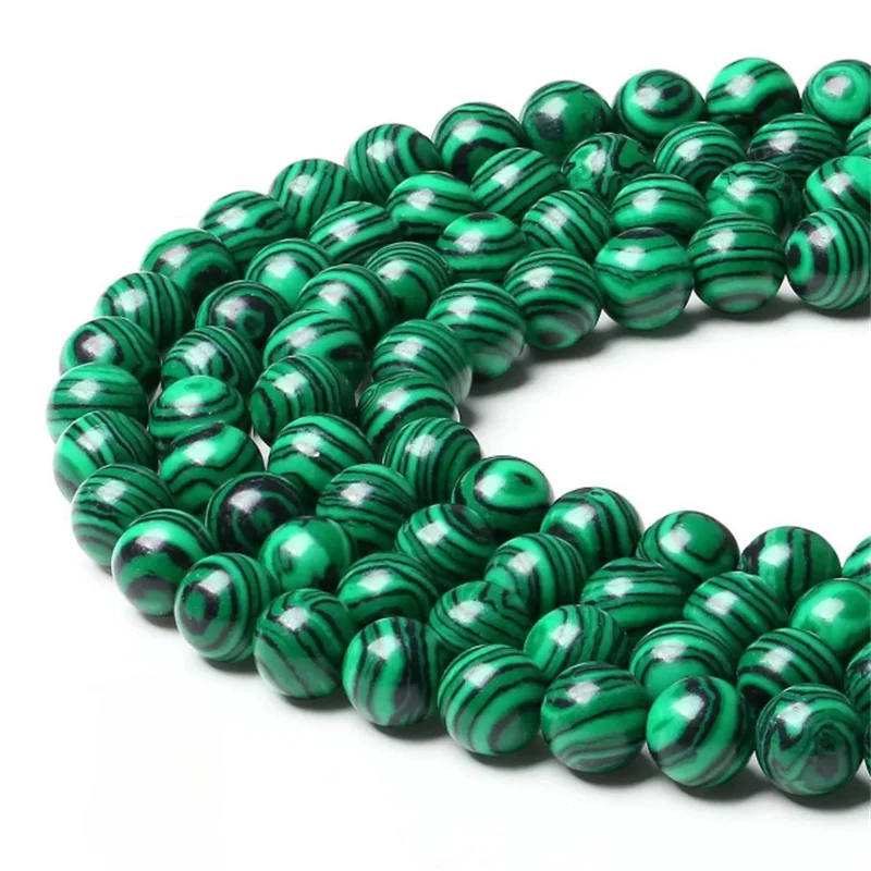 1 Strand Natural Green Malachite Stone Beads 4/6/8/10/12mm Loose Spacer Bead for Jewelry Making Bracelet Necklace Accessories