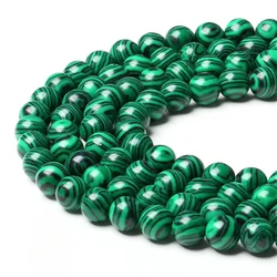 1 Strand Natural Green Malachite Stone Beads 4/6/8/10/12mm Loose Spacer Bead for Jewelry Making Bracelet Necklace Accessories