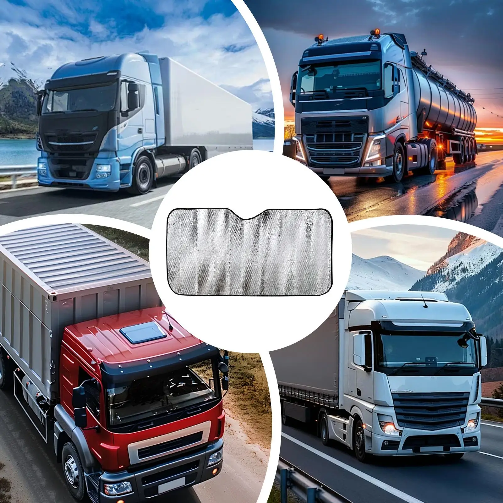 Sun Shade for Truck Windshield Heat Blocking Tight Fit Panel Windshield Cover Sun Shade for Parked Vehicles Roadside Drivers - view 4