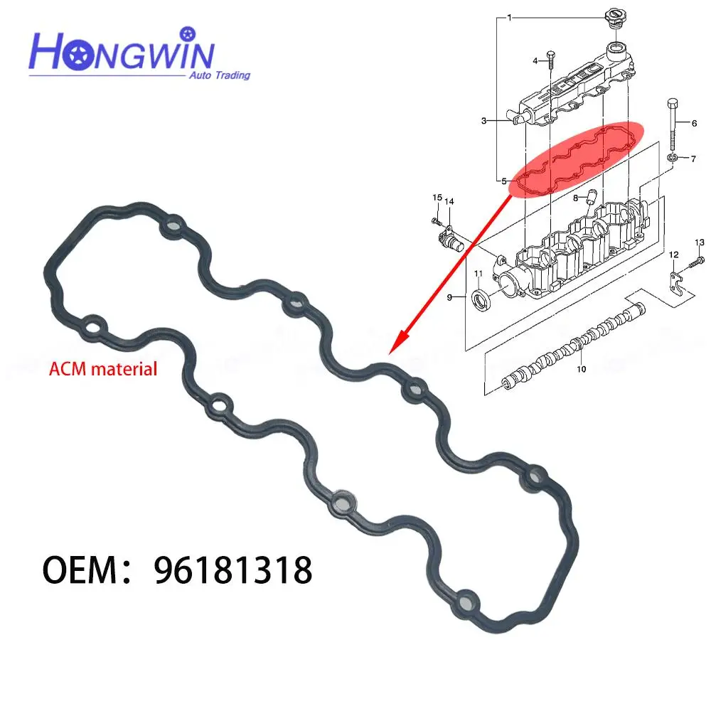 

1/3/5PCS Cylinder Head Cover Rocker Cover Gasket Seals For Chevrolet Aveo 1.5 96181318