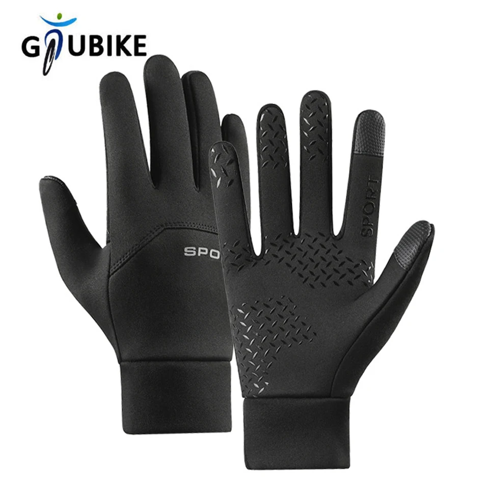 GTUBIKE Warm Gloves Autumn Winter Cycling Hiking Water-Repellent Gloves Touchscreen Anti-Slip Sport Windproof Motorcycle Glove