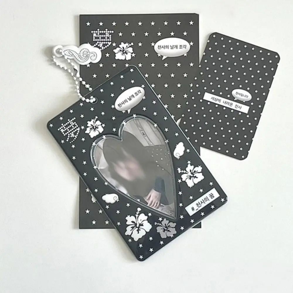 Fashion Y2K Style Kpop Photocard Holder PVC Mini Idol Photo Frame Cartoon Gift Card Holder