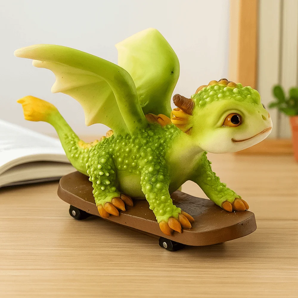 수공예품 미니 귀여운 드래곤 장식 방수 Collectible 드래곤 수지 조각 미니어처 동상 공룡 모델 홈 침실