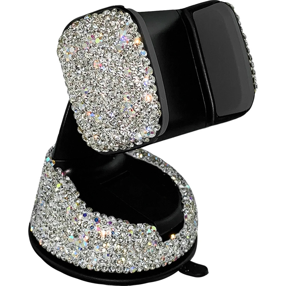 

Diamond Bling Car Cell Phone Holder Girl Rhinestone Crystal Mount Universal Fit Mobile Holder Car Interior Accessories for Women