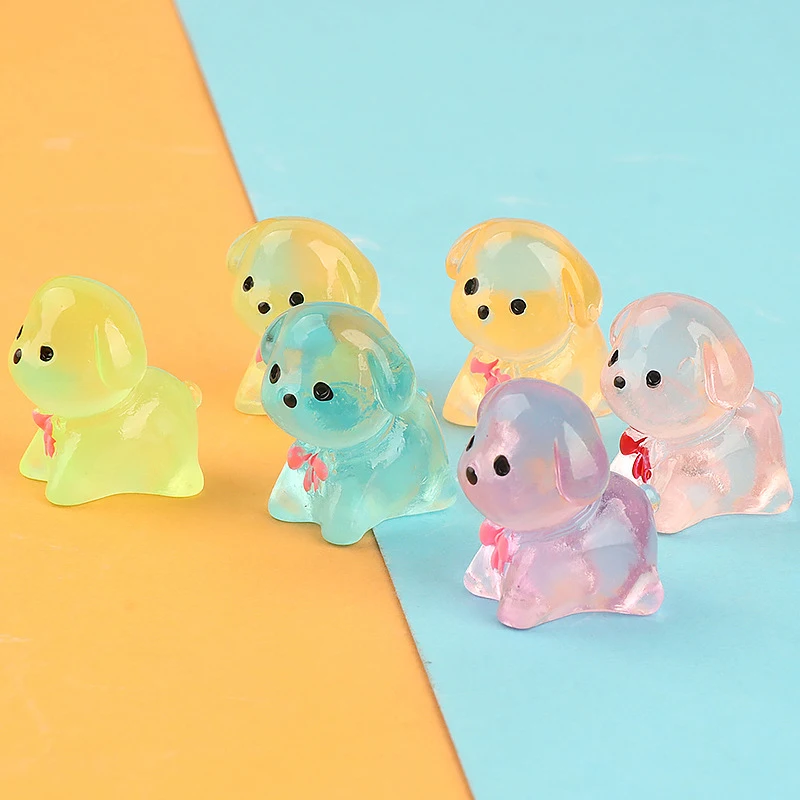 Cartoon Cute Puppy piccoli ornamenti creativo Mini cucciolo artigianato in resina modello animale creativo accessori per la decorazione della casa fai da te