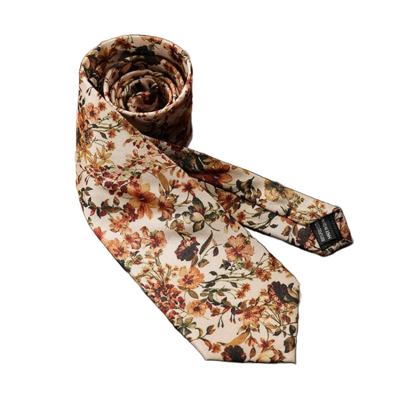 

Men's Neck Tie Fashionable Floral Printing Wedding Groomsman Emcee Suit Accessories Corbatas Para Hombre Recuerdos De Boda