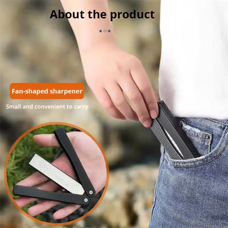 1PC Portable Double Side Grindstone Professional Kitchen Sharpener for Pocket Folding Knife Sharpening Stone Sharpener Diamond