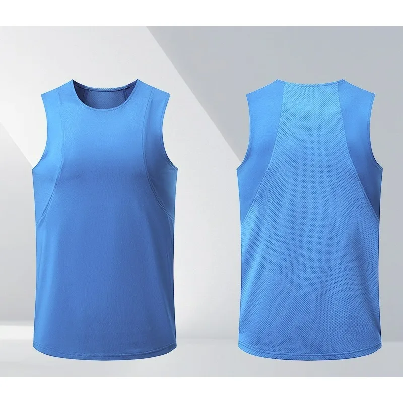 

Men's Sports Vest Breathable Mesh Fitness Running Light Weight Sweat Absorption Training Strong Men's Sleeveless Fitness Shirt