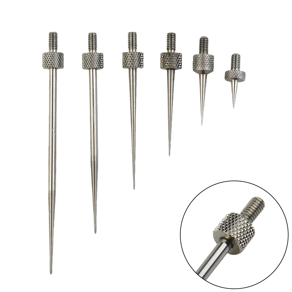 6pcs Indicator Dial Digital Test Indicator Point Contact Threaded Shank M2.5 6 * Dial Indicator (dial Not Included)