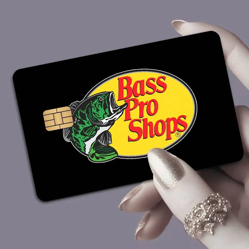 Fishing Brand Bass-Pro-Shops Anime Spend or Save Funny Shell On Off Ultra Thin No Fade Sticker Skin Cover Film for Credit Card