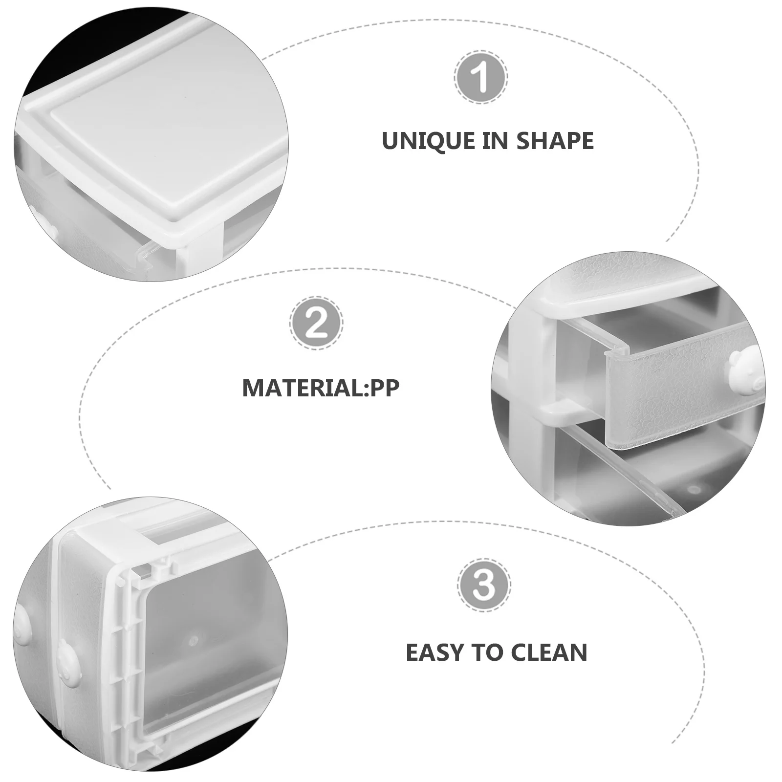 

Practical Desktop Box Jewelry Organizer With Drawers Multi-Function Desk Drawer Organizer Plastic Tabletop Storage For