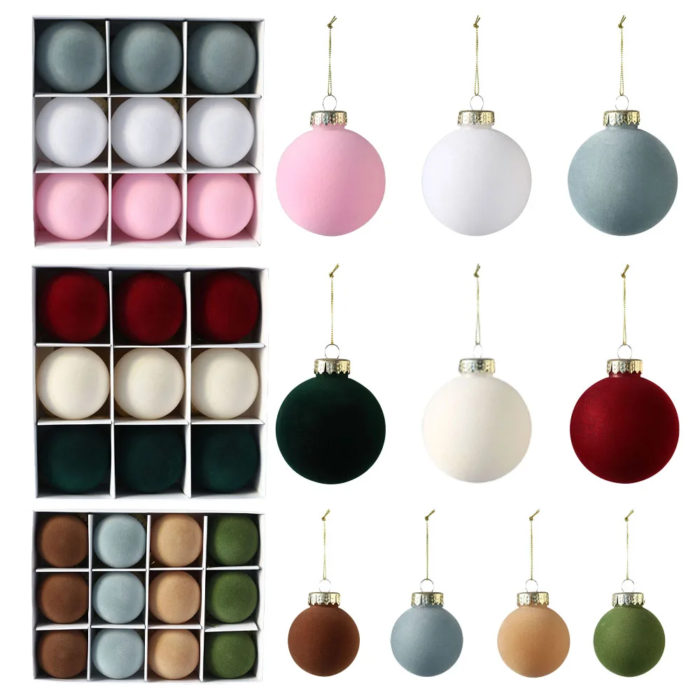 

9/12pcs Christmas Ball Ornaments Xmas Tree Hanging Pendants Christmas Holiday Party Decorations New Year Gifts Supplies Navidad