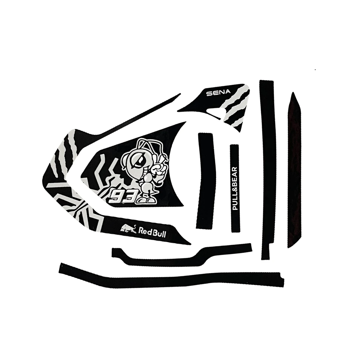 For Sena 50S Sticker Motorcycle Bluetooth Headset Protective Skin Vinyl Decal Cover Anti-Scratch Wrap Helmet Intercom Accessory