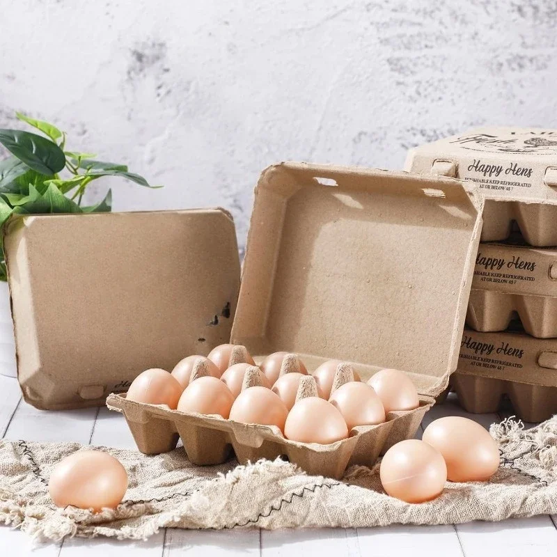 

Горячие продукты. 50 шт. коробки для яиц из натуральной бумажной целлюлозы, пустые, объемные, 12 шт., дюжина, винтажные, классические