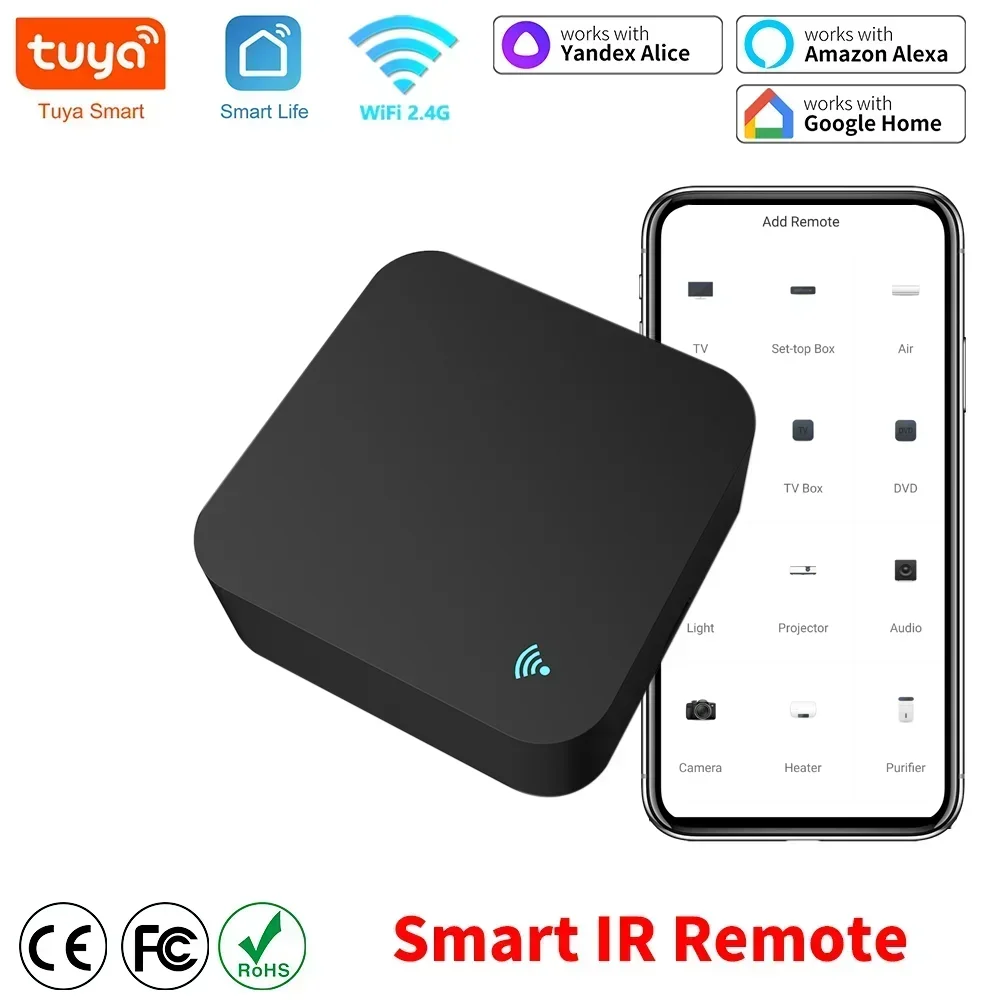 Tuya  IR Remote Control Smart WiFi Universal Infrared for smart home Control for TV DVD AUD AC Works with Amz Alexa Google Home