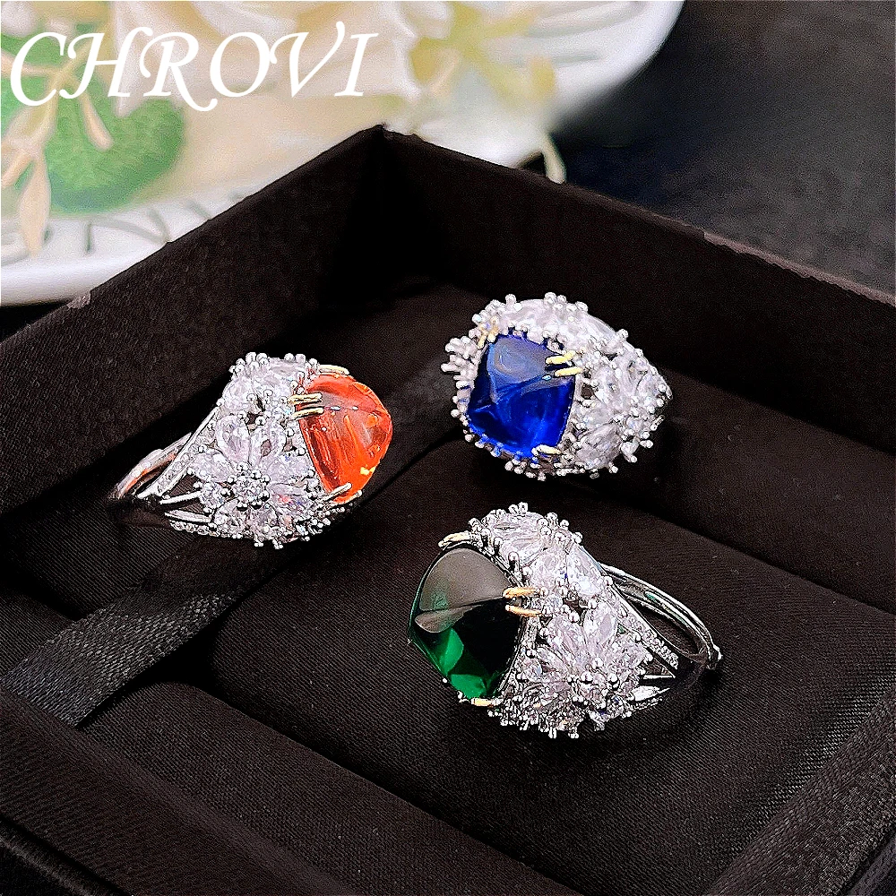 Medieval 925 sterling silver green diamond sugar tower ring for women. Full diamond royal blue Fendahl gemstone ring.