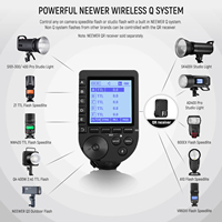 NEEWER QPRO TTL HSS Wireless Flash Trigger and QR Receiver with LCD Screen for Canon Nikon Sony Cameras