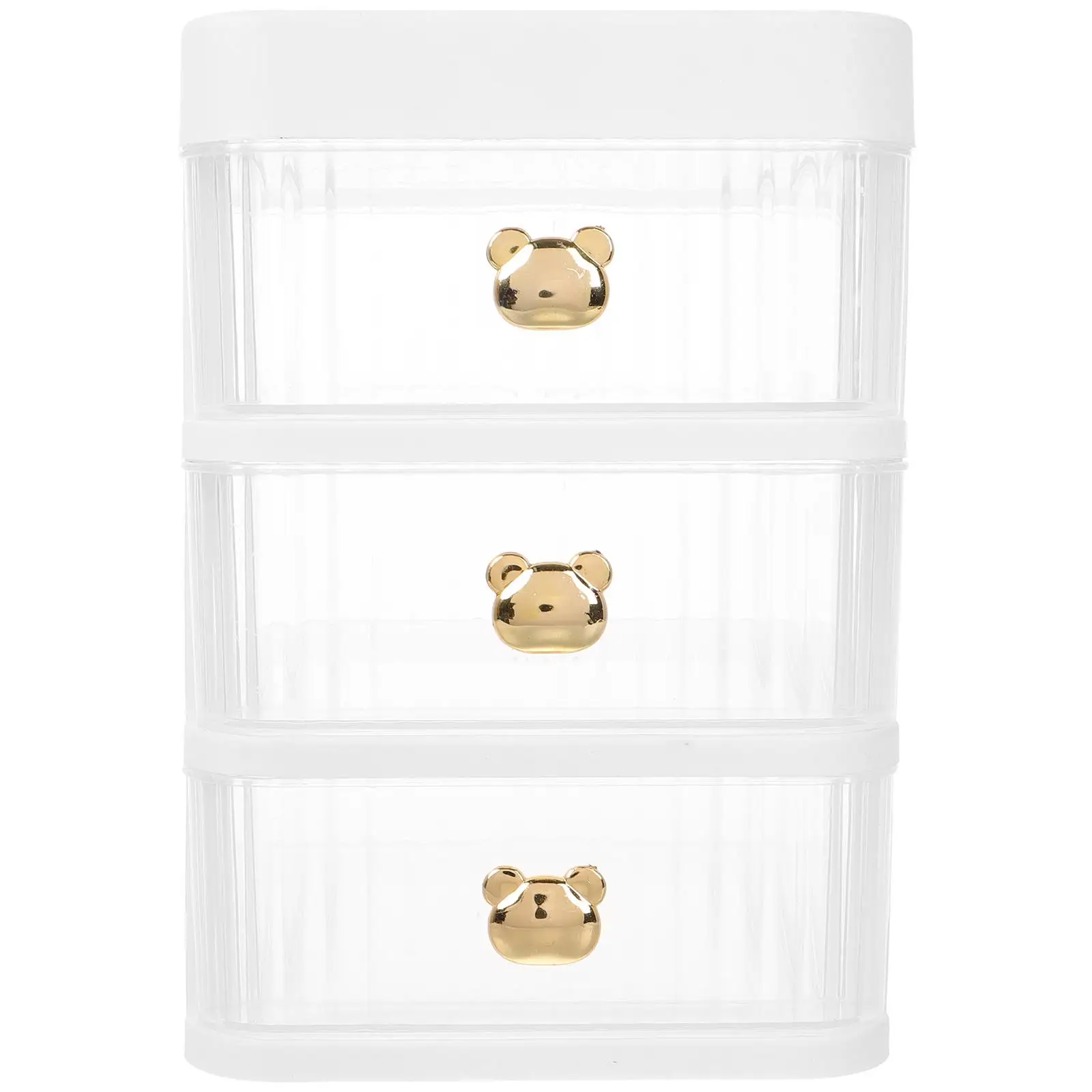 

Desktop Storage Box Drawer Clear Plastic Makeup ganizer Vanity Desk Office Supply Bathroom Countertop Skincare Holder