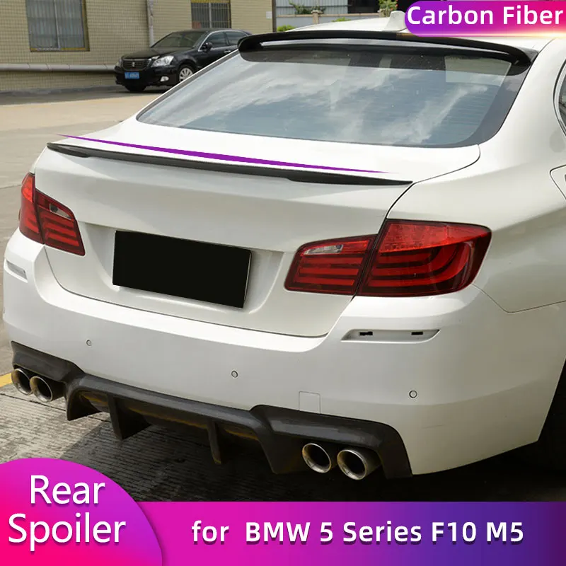 

Carbon Fiber Rear Trunk Spoiler Wings for BMW 5 Series F10 M5 2012-2016 520i 530i 550i Non Convertible Car Rear Spoiler Wing Lip