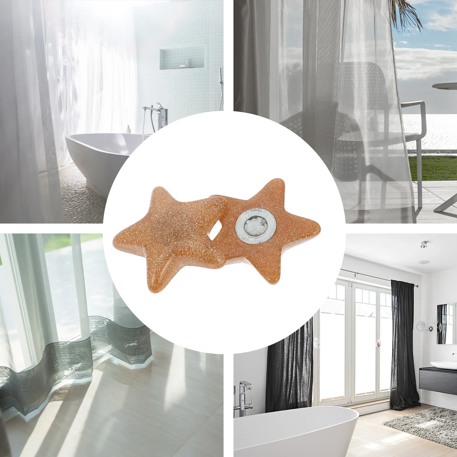 

Magnet Weight Bottom Block Shower Drapery Screening Pendant Rods Window Curtain Bottom Block Hardware Increase Drape