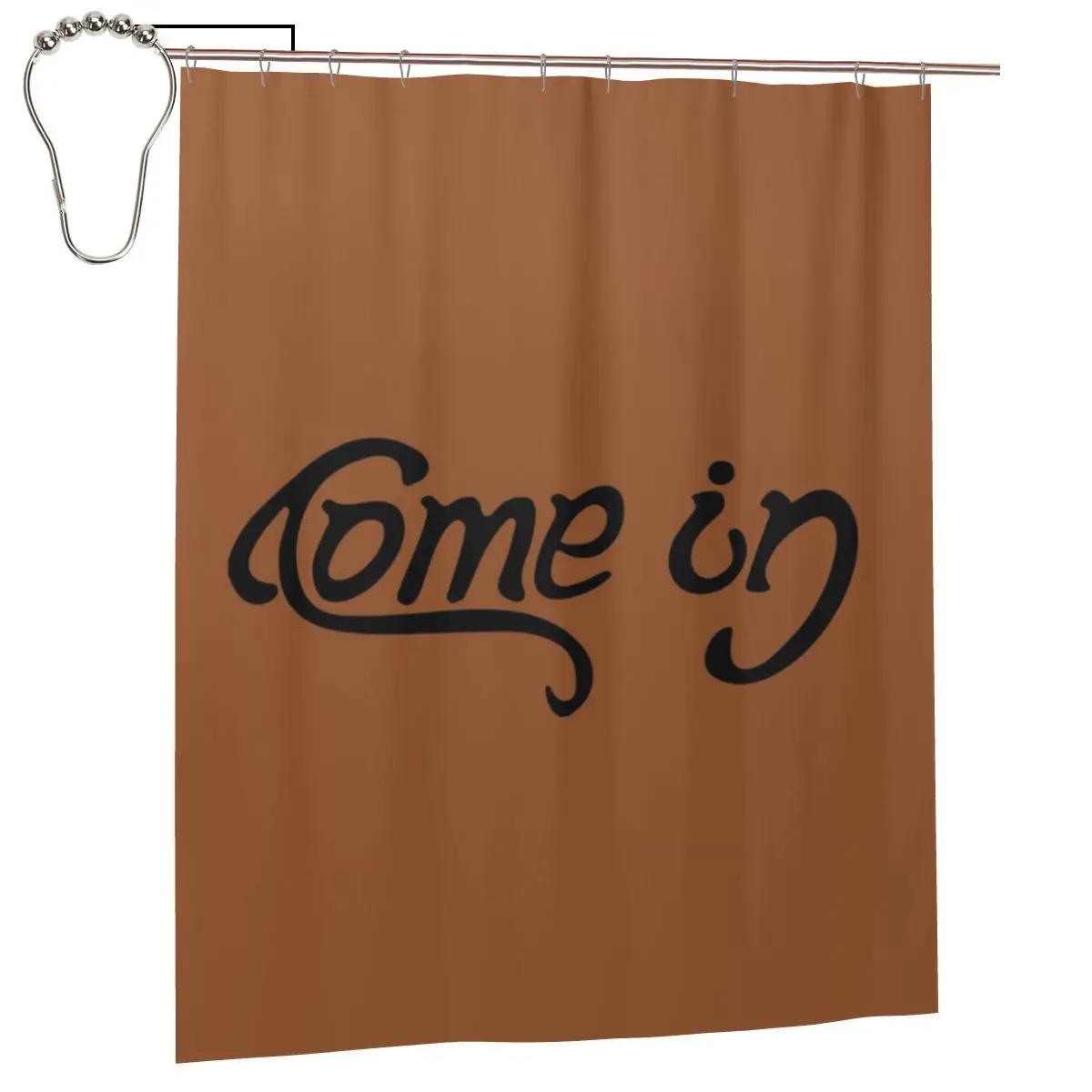 

Занавеска для душа Come In Go Away, полиэстеровая, водонепроницаемая, с крючками