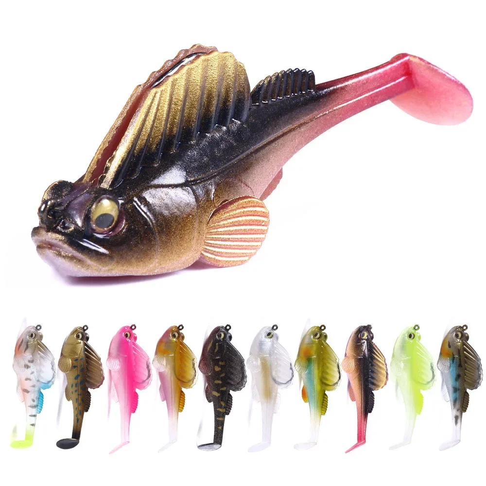 

1pcs Silicone Dark Sleeper Wobbler Fishing Lure 14g Sinking Soft Lure Jig Hook Swimbaits Bass Shad For Perch Tackle