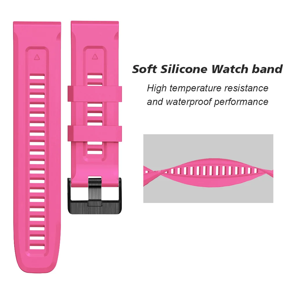22 26มมซิลิโคนสายรัดข้อมือสำหรับ Garmin Fenix 7X 7 5/5X Plus 6/6X Pro สร้อยข้อมือสมาร์ท Quick EasyFit สายรัดข้อมือ Correa