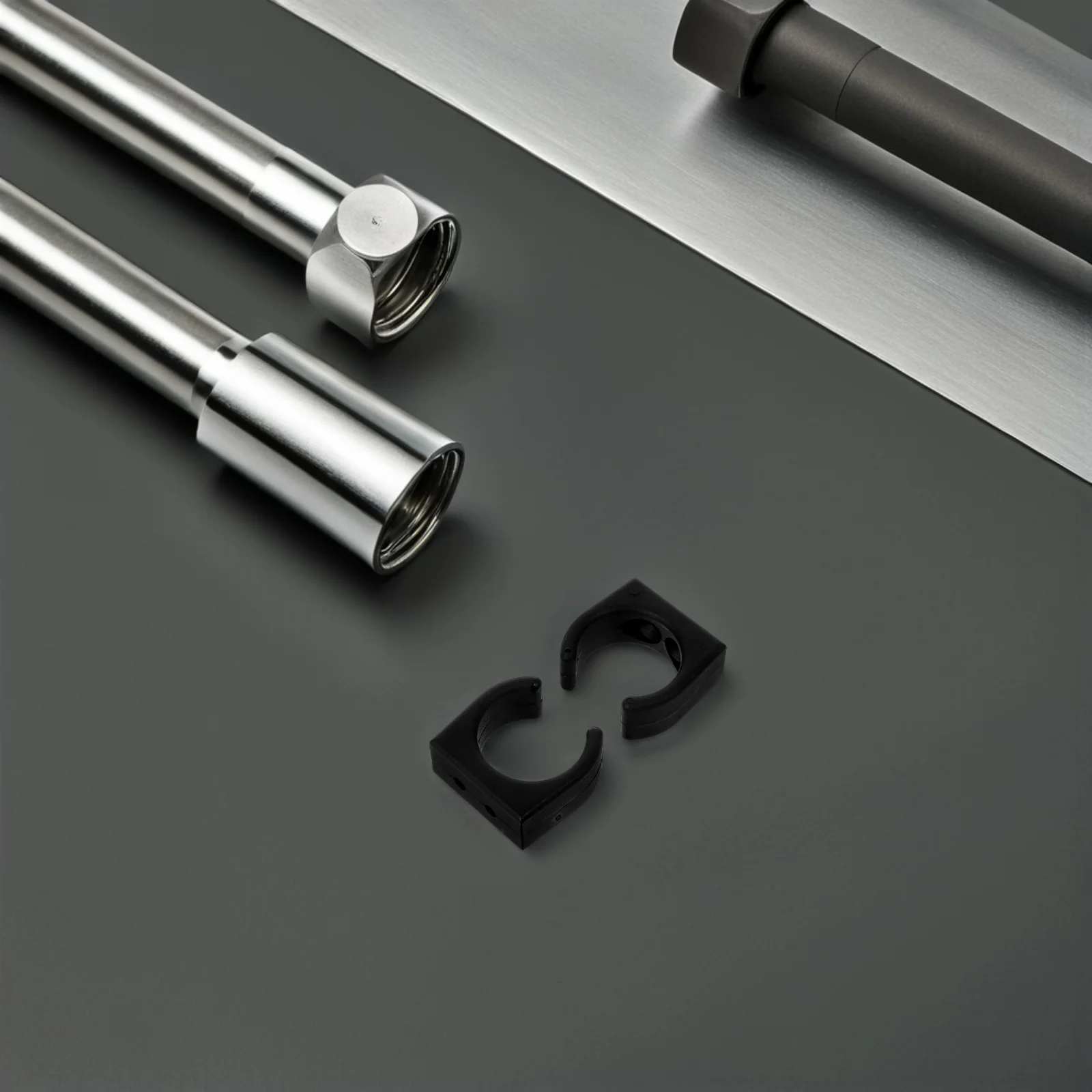 

2pcs Marine Clamp Black Nylon Boat Pipe Holder Clip For Yacht Fishing Rod Storage Tube Support Fastening Tool Waterproof