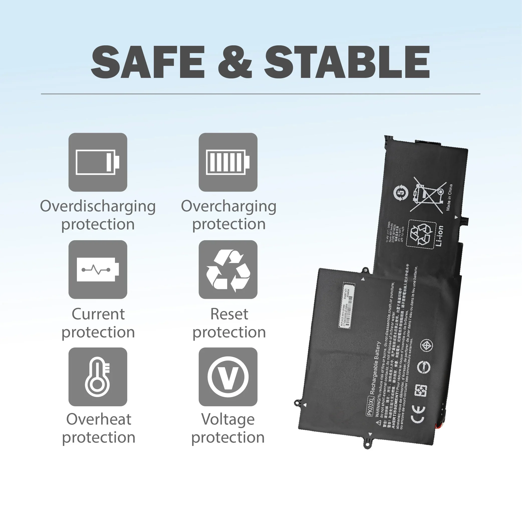 جديد PK03XL 11.4V 4913mah تبديل البطارية ل HP Spectre Pro X360 G1 G2 HSTNN-DB6S TPN-Q157 789116-005