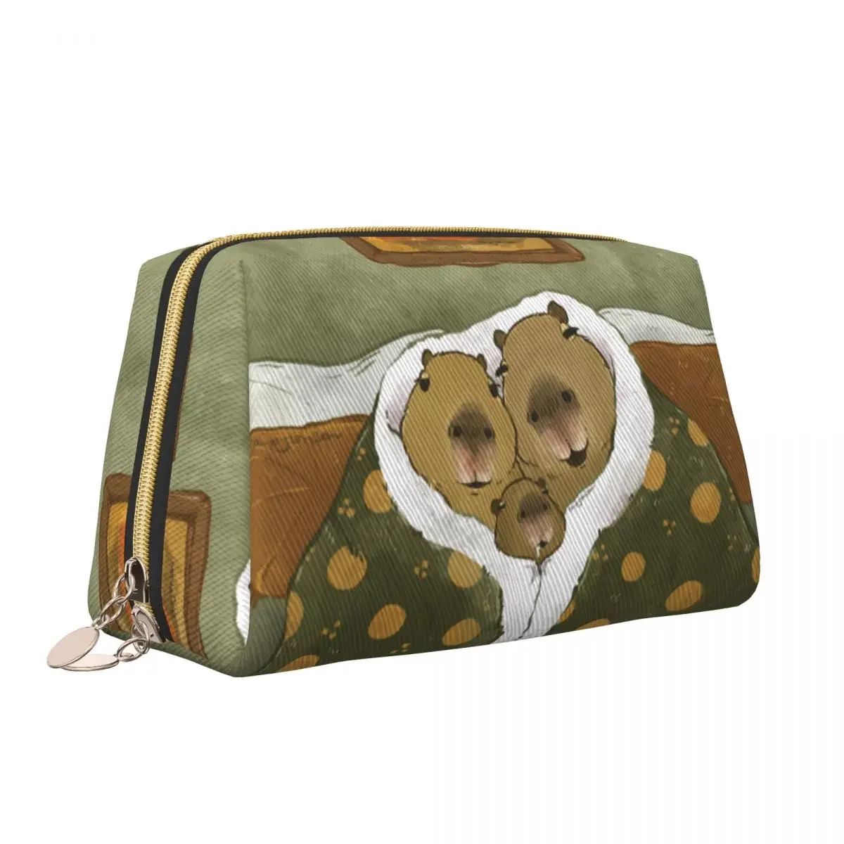 Capybara Family Cosmetic Bag Women Cute Large Capacity Animal Pet Makeup Case Beauty Storage Toiletry Bags