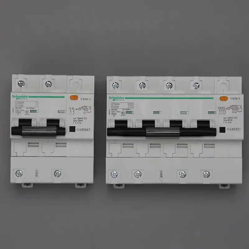 Schneider Electric C120H Leakage Circuit Breaker Air Open 2P 3P 4P 63A 80A 100A 125A with Leakage Protection for Electrical Safe