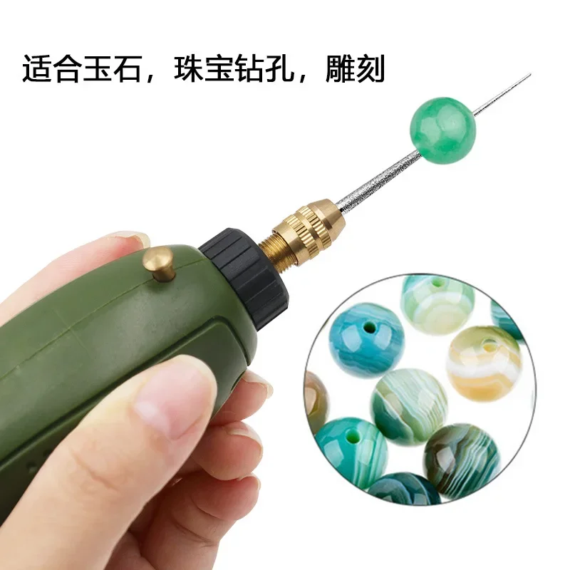 3MM Schleifstäbe Mini-Diamantbohrer Schleifkopf Fräser Nadel Gravur Schnitzwerkzeug Polierwerkzeug Glas Jade Stein Bohrer – Detail 2