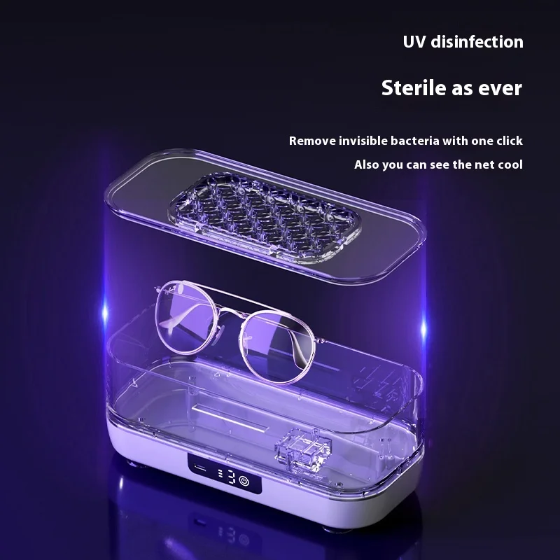 Ultrasonic Cleaning Machine USB Rechargeable High Frequency Vibration Wash Cleaner Jewelry Glasses Braces Cleaner