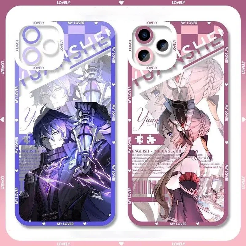 Genshin Impact Flins Columbina Varka Sandrone Phone Case For IPhone 16e 16  15 14 13 12 11 17 Pro Max XR XS Max Plus Mini Clear - AliExpress 202192403