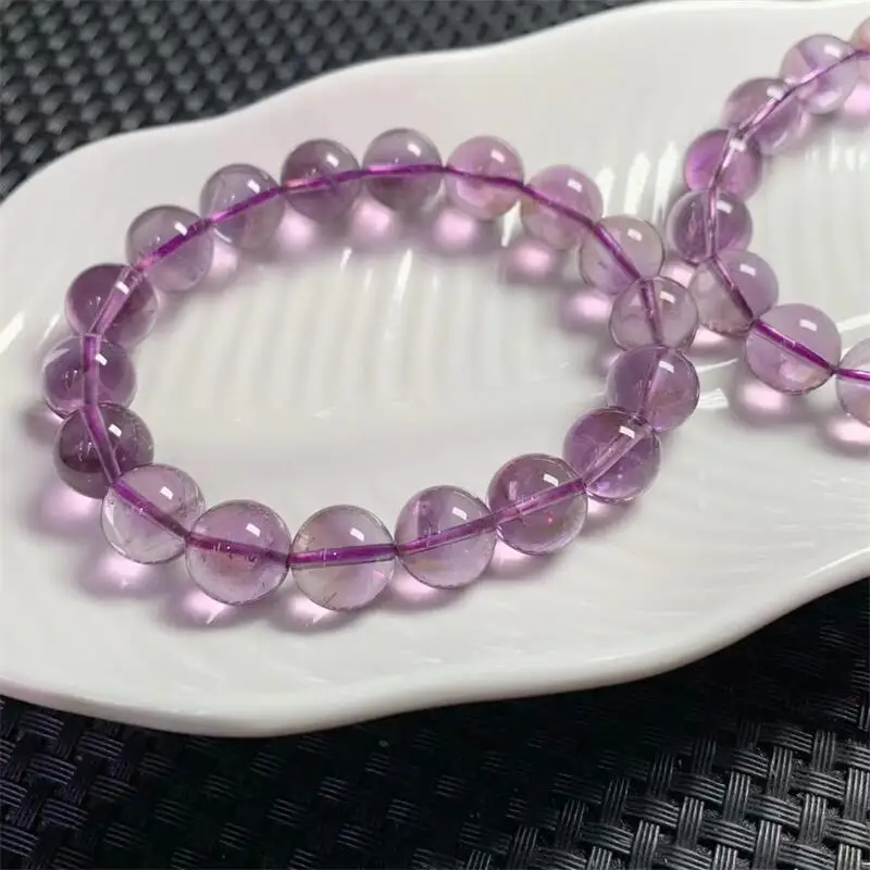 11.5MM Natural Amethyst Bracelet Women Reiki Healing Energy Stretch Bangles Yoga Jewelry Couple Gifts 1PCS