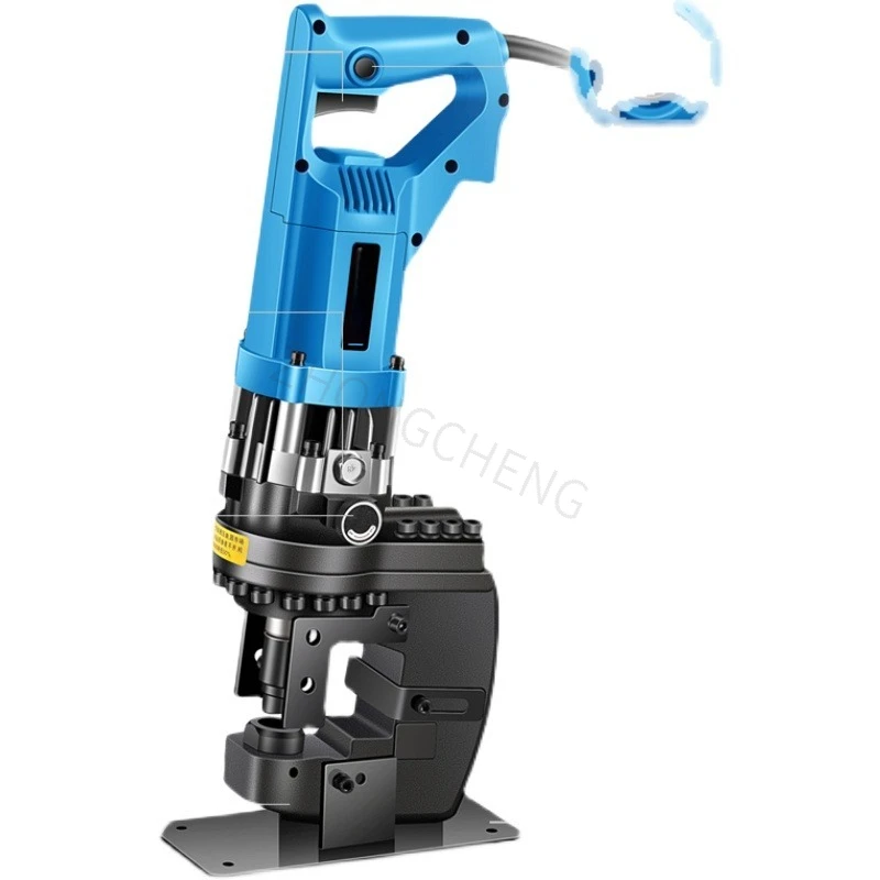 เครื่องเจาะไฮดรอลิกไฟฟ้ามุมเหล็กมุมเครื่องเจาะเหล็กแบบพกพาช่องเหล็กสแตนเลสเจาะเครื่องมือ