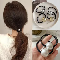 Korean Large Pearl Elastic Hair Bands Rubberband for Women Girls Hair Ties Rings Rope For Hair Accessories Ponytail Holder