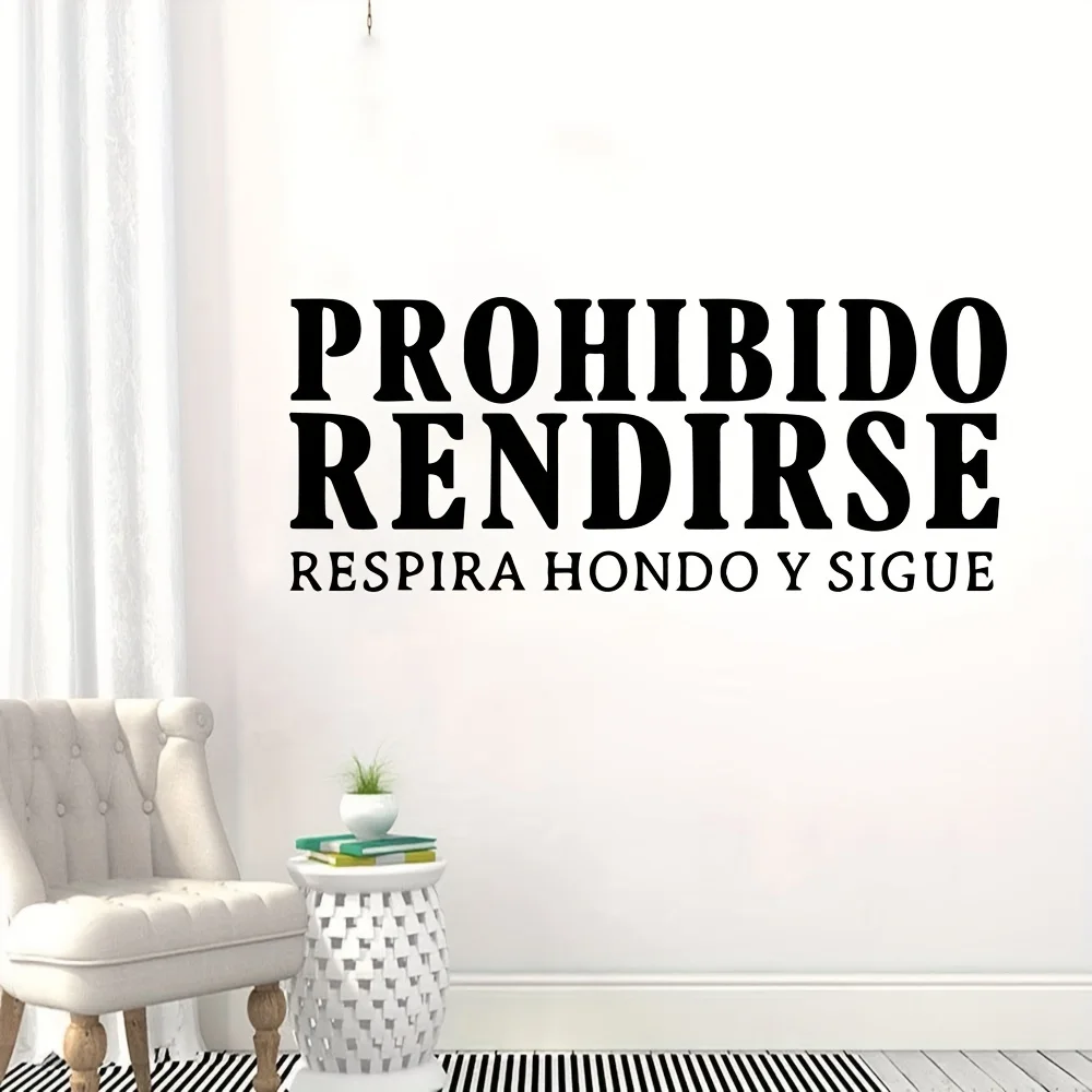 Vinilos Decorativos Impermeables con Frases en Español para Oficinas y Habitaciones, Adhesivos de Vinilo para Pared, Murales con Frases en Vinilo