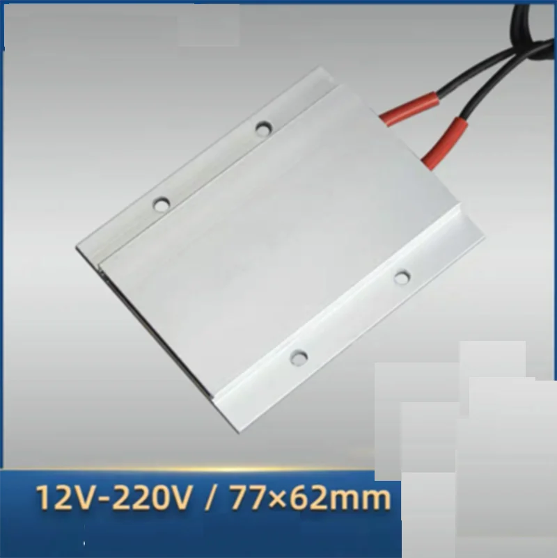 Imagem -06 - Calefator Bonde Cerâmico do ar Líquido Temperatura Constante Placa do Aquecimento do Ptc 12v 24v 110v 220v 60c 70c 80c 100c 250c 77x62x6 mm 1pc c