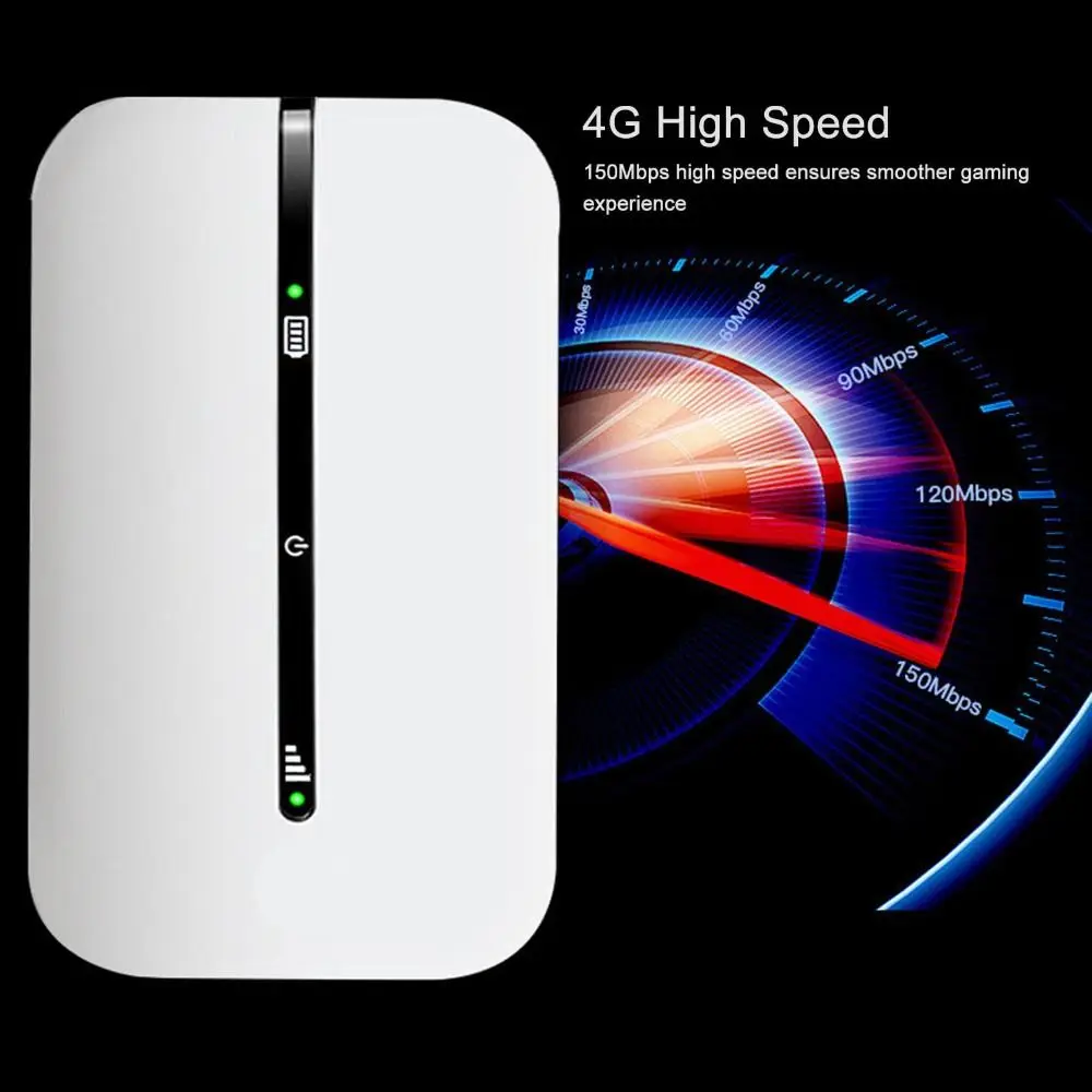 4G 모바일 와이파이 라우터 2100mAh 최대 16명 사용 가능 모바일 와이파이 150Mbps 강력한 신호 포켓 와이파이 모바일 광대역 LCD MIFI 핫스팟