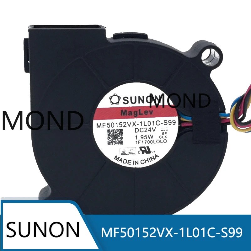 

SUNON MF50152VX-1L01C-S99 Humidifier Purifier Turbine Blower Cooling Fan PWM DC24V 1.95W 5015 50*15MM Printer CPU Server Fan New