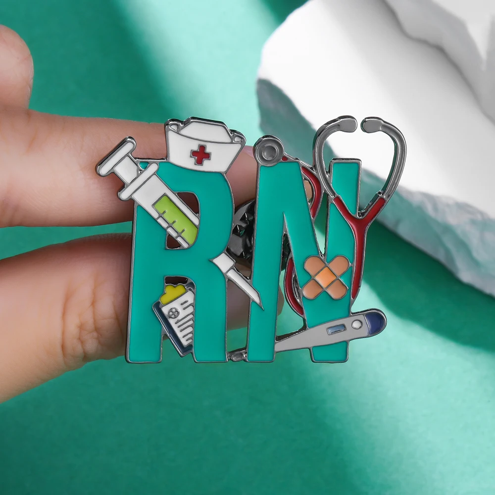 Medical Brooch Letters \