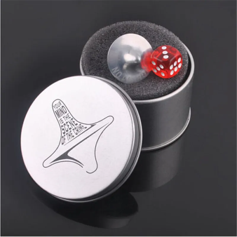 Mini Great Zinc Alloy Silver Spinning Top From Inception Totem Movie Children Toys With Retail Metal Box Christmas Gift Accurate